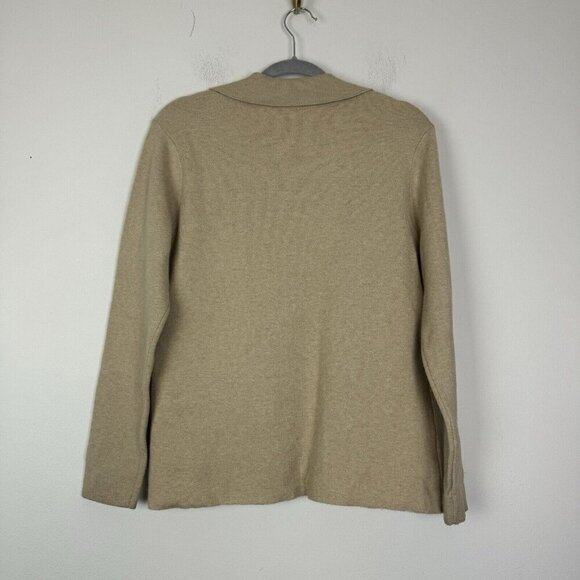 Sioni Woman’s Tan Knit Single Button Cardigan Blazer Size Small - Picture 6 of 7